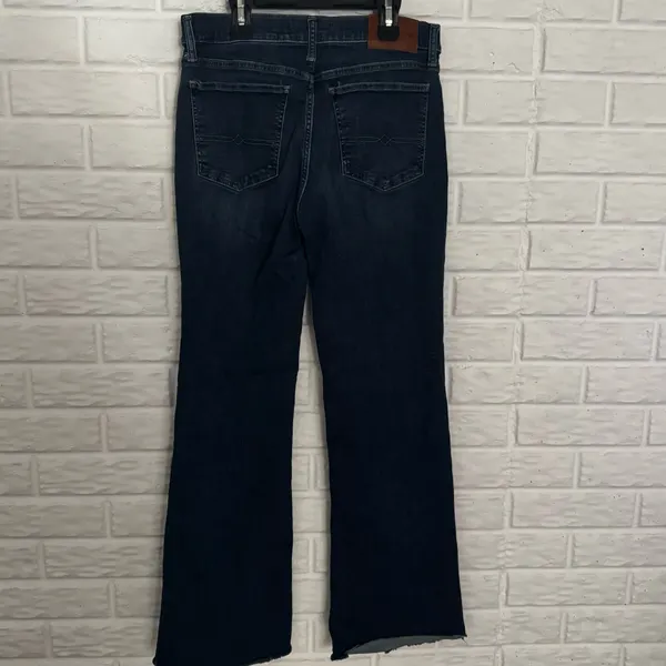 Lucky Brand Mid Rise Flare Jeans Women's 10/30 Medium Wash Denim Raw Hem - Image 3