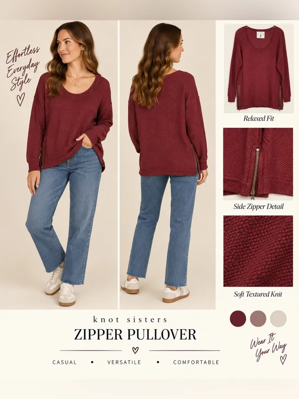 Knot Sisters Shirt With Zippers - Image 2