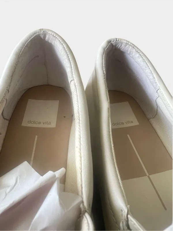 Dolce Vita Reyes Ivory Leather Mary Jane Ballet Flats Women’s Size 12 - Image 6