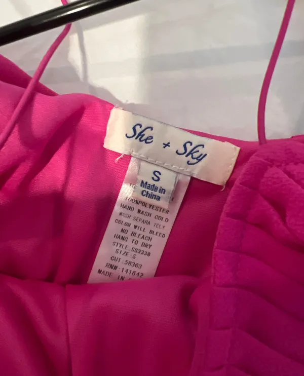 Pink Pleated Romper - Image 4