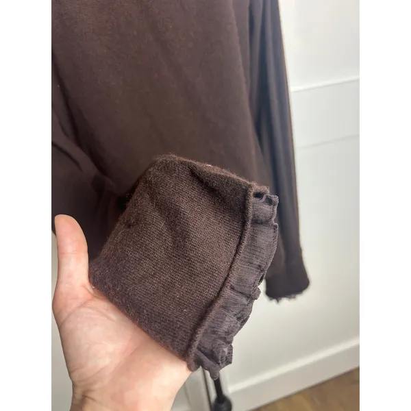 Lauren Ralph Lauren Cashmere Silk Sweater XL Brown Lightweight Luxe - Image 3