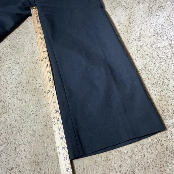 NetWork Wide Leg Trousers Womens 36 Black High Rise Side Buckle Crop‎ Culottes - Image 2