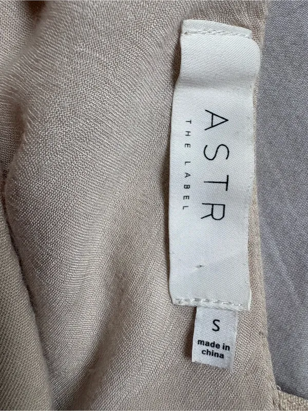 ASTR The Label Linen Blend Tie Front Button Midi Dress Small - Image 6