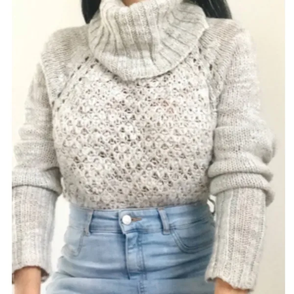 Sanctuary Wool Blend Cowl Tunic Sweater In light grey size M - Image 2