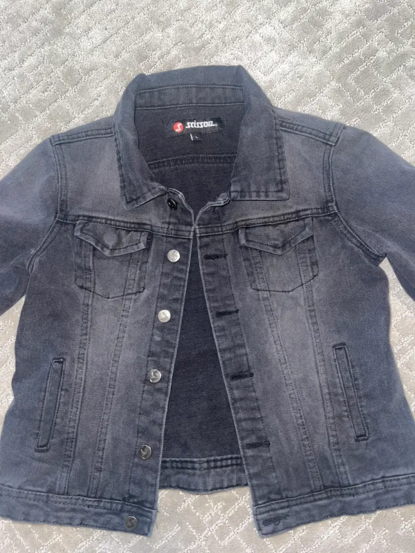 Black Jean Jacket Size XS - Image 3