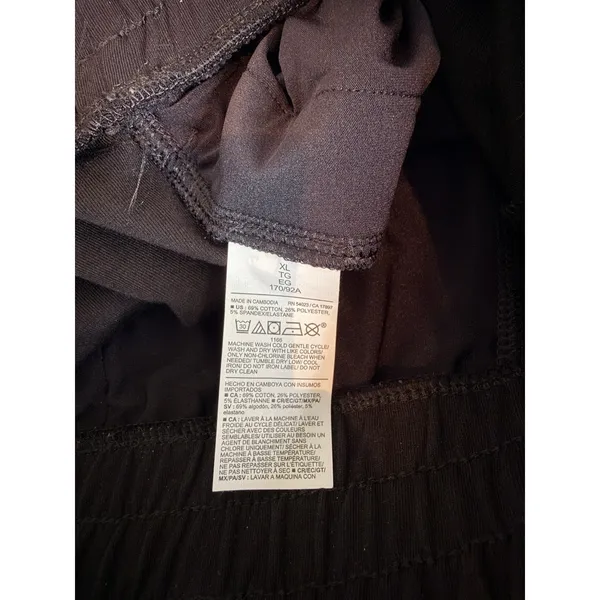 Old Navy Active Dynamic Fleece Wide Leg Pants High Rise Black Size XL Pockets - Image 6