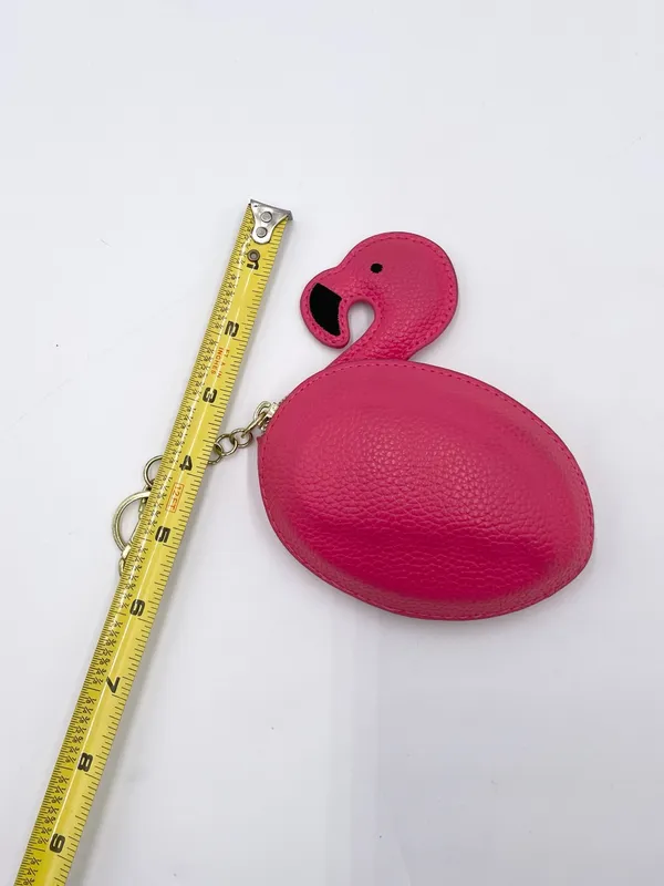 Bath and Body Works Pink Flamingo Key Chain Coin Purse Bag Charm Accessory - Image 9