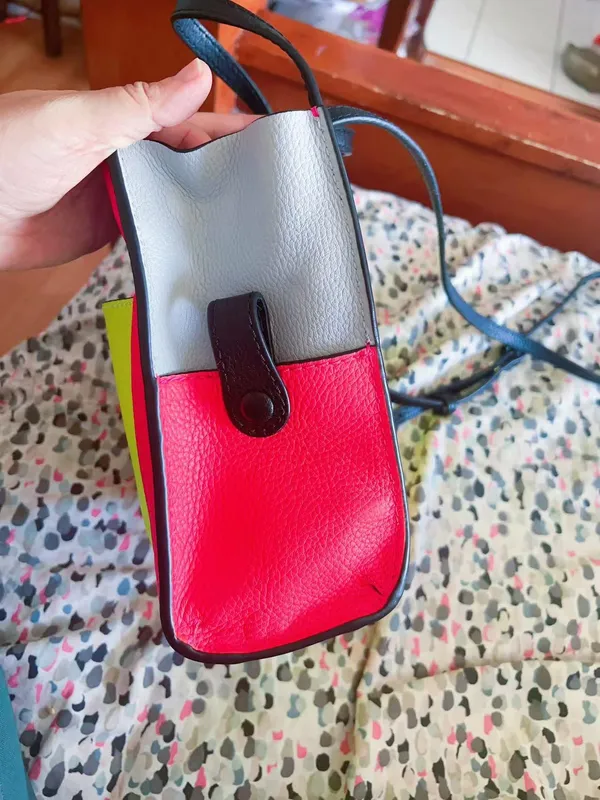 MARC JACOBS The Mini Grind Leather Crossbody Colorblock yellow rose pink Lock - Image 14
