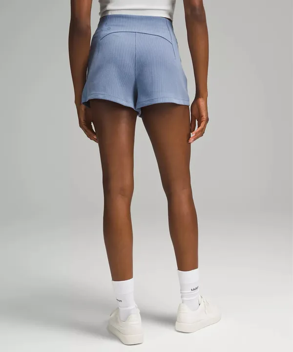 Lululemon Ribbed Softstreme High-Rise Short 2” Oasis Blue, Size 2 - Image 7