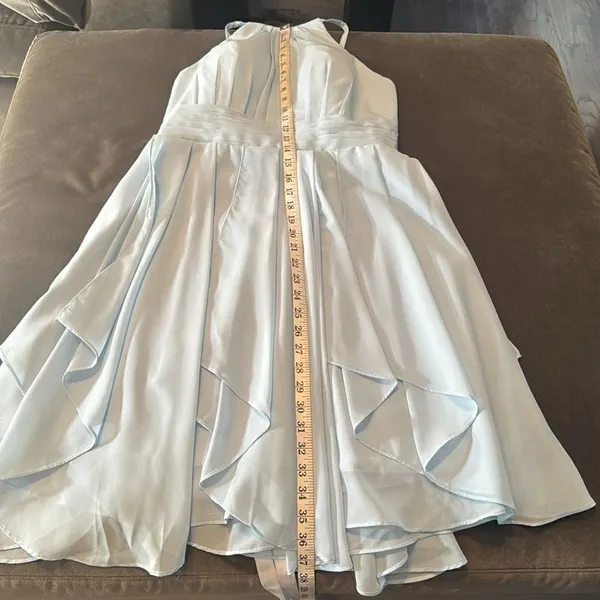 Women’s Short Pale Blue Homecoming Party Halter Dress Corset Back Size 8 **READ - Image 7