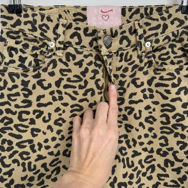 Revice Uptown On The Spot Leopard Animal Print‎ Jeans 25 Tan Punk Indie Sleaze - Image 6