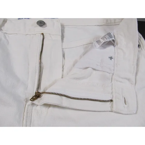 Old Navy Women’s High‑Rise Slouchy Straight White Denim Cut‑Off Shorts Size 8 - Image 7