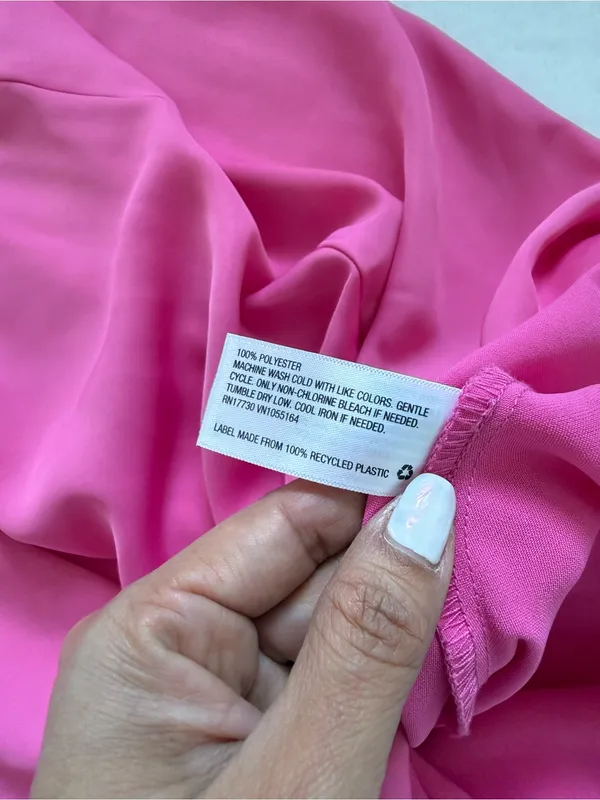 A New Day Pink Satin Midi Slip Skirt Side Slit Y2K Barbiecore Size S - Image 4