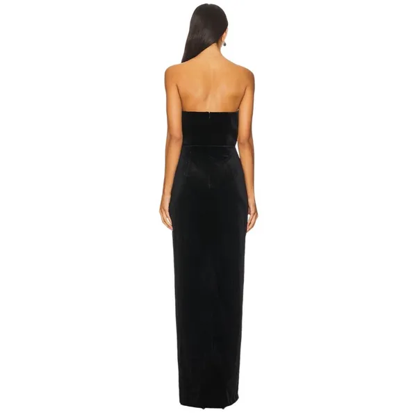 Amanda Uprichard x REVOLVE Wolfe Gown in Black Small New Womens Maxi Dress - Image 2