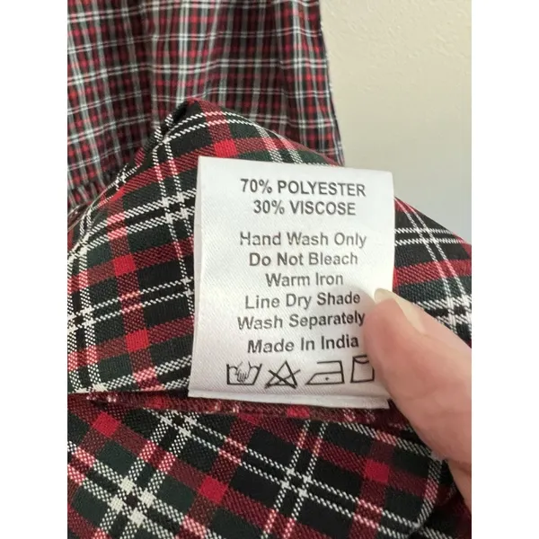 Victoria Dunn Stewart Tartan Plaid Maxi Dress Size XS Red Folly Holly‎ New $195 - Image 8