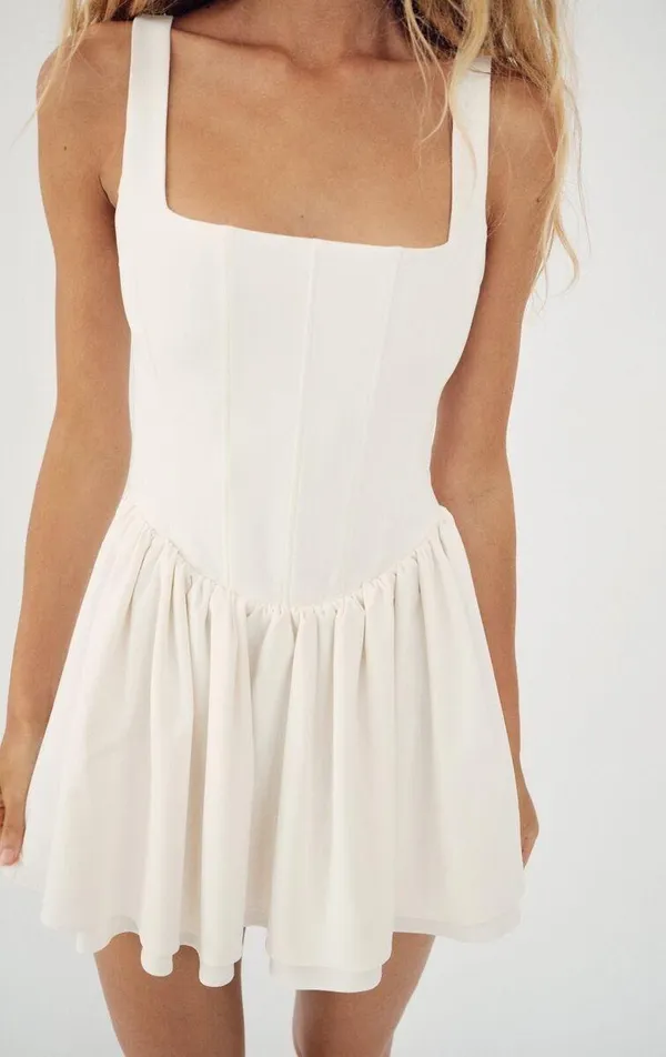 dress mini corset inspired ruffled balloon bodycon summer cocktail wedding - Image 16