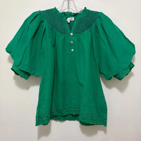 House of Harlow 1960 Puff‎ Sleeve Eyelet Top Small NWT - Image 2