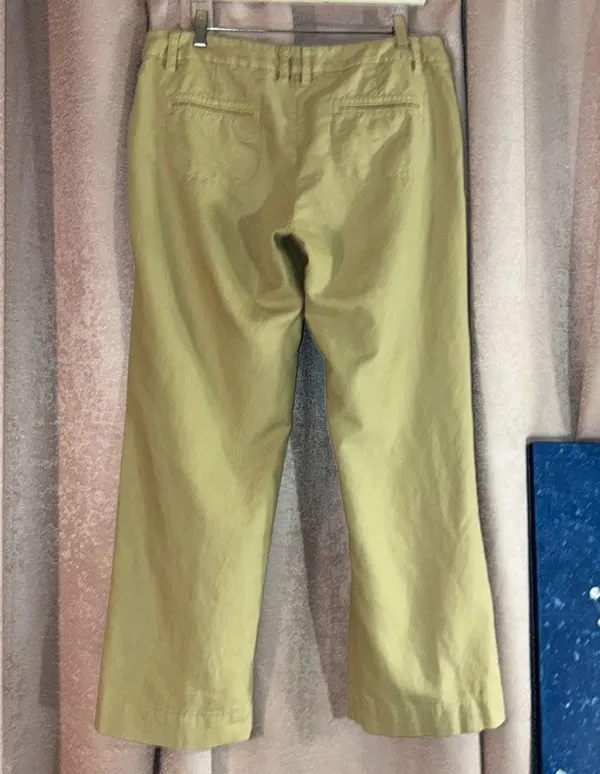 Vintage J Crew CityFit Size 10 Linen Blend Trousers - Image 6