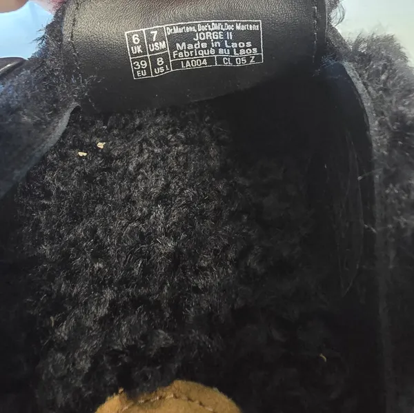 Dr. Martens Jorge II Black Borg Mules new fur shearling clogs - Image 8