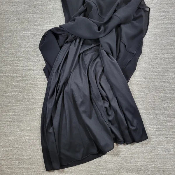 VTG Bora Prom Dress XL Black Bling Accent Sheer Layer Fairy Goth Evening Gown - Image 10