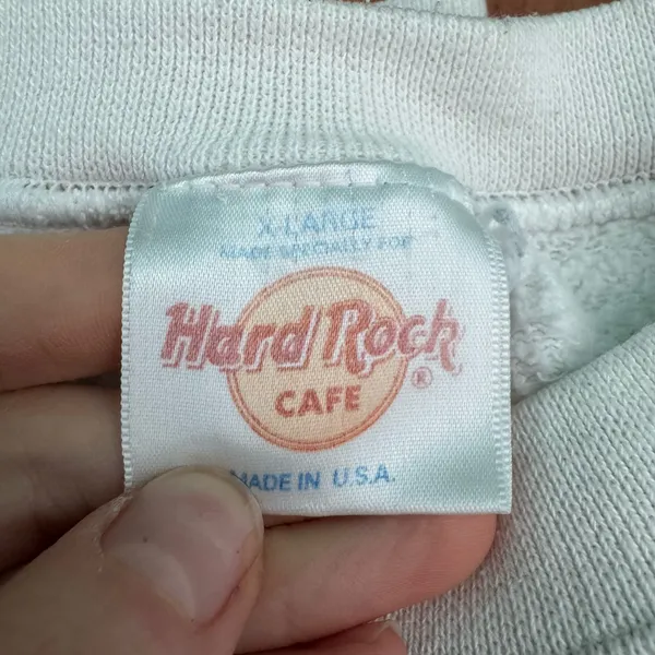Vintage 90s Hard Rock Cafe Holiday Ski Sweatshirt - Image 9