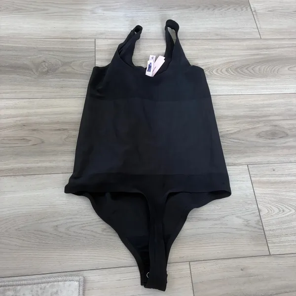 Victorias Secret Black Seamless Thong Bodysuit Scoop‎ Neck Tank Top Medium - Image 5