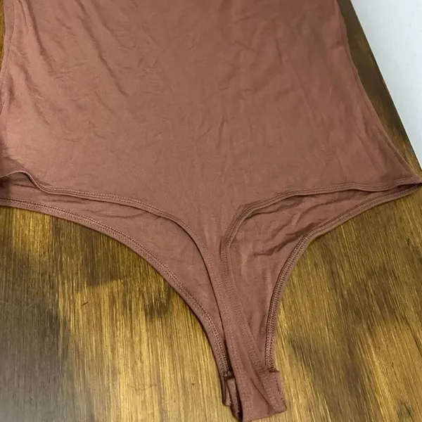 Express Bodysuit Brown mock neck turtleneck shapewear size L - Image 3