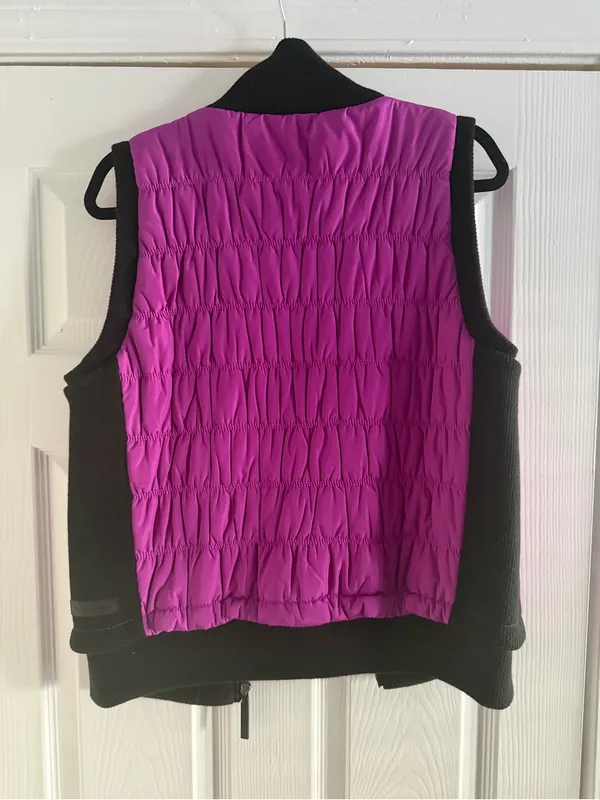 Calvin Klein Performance Pink Quilted Zip-Up Puffer Vest Collared Size Large - Image 7
