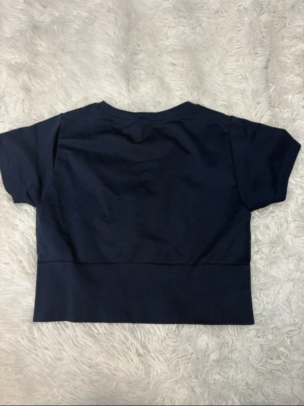 Aerie offline navy seamless crop top small - Image 2