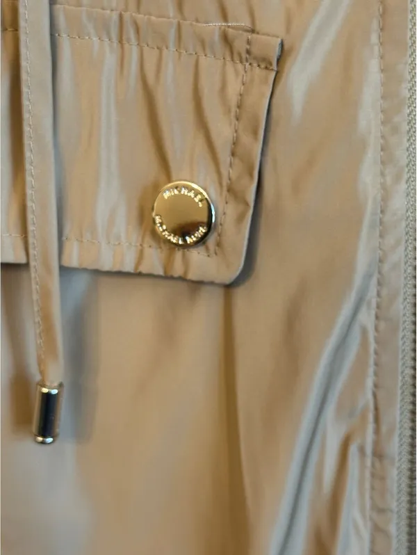 Tan Michael Kors Hooded Anorak Jacket Women's Size Medium - Image 3