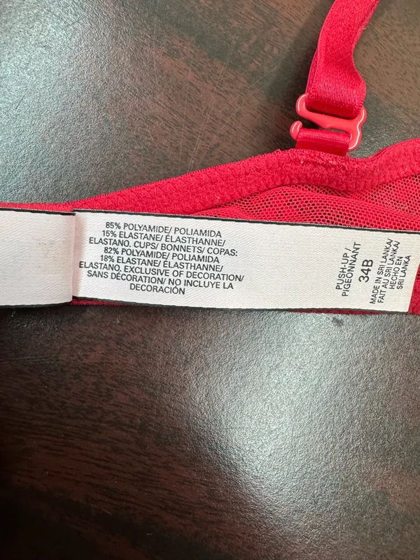 Victoria’s Secret Red Push Up Bra Size 34B - Image 5