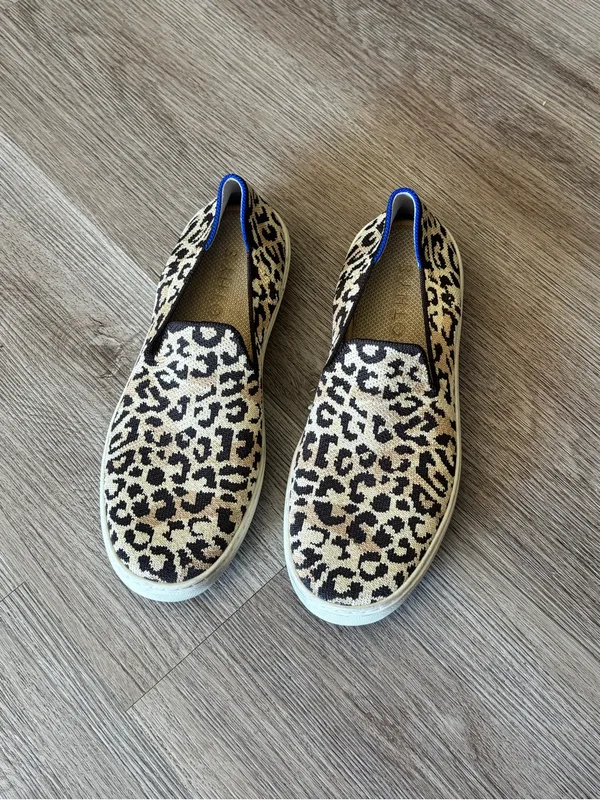 Rothys Leopard Print 'Camo Cat' Slip On Sneakers Animal Print Sz 8 - Image 2