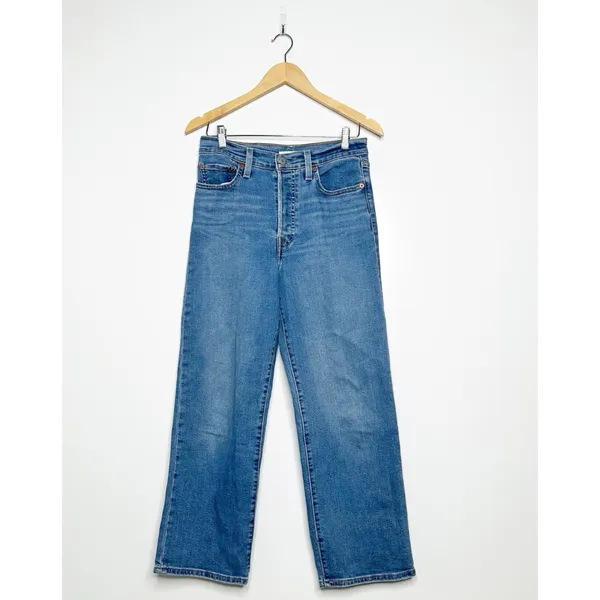 Levi’s Ribcage Straight Ankle Jeans Blue Size 27 - Image 3