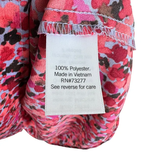 Nine West Pink Speckled Spaghetti Strap Lightweight Tank‎ Blouse Size L - Image 4