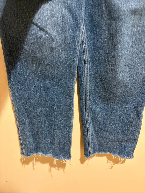 Abercrombie & Fitch Curve Love 90s Straight Ultra High Rise Jeans 32/14S SHORT - Image 8