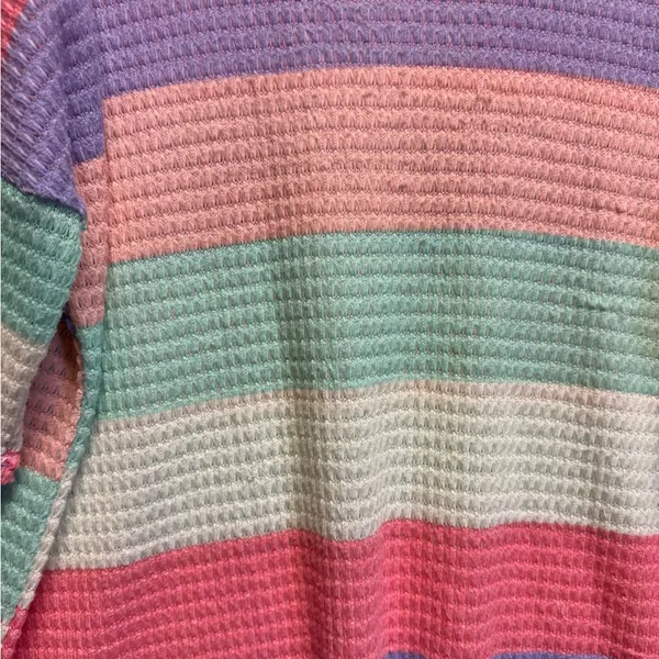 BomBom‎ Women's Multicolor Waffle Knit Top - Image 8