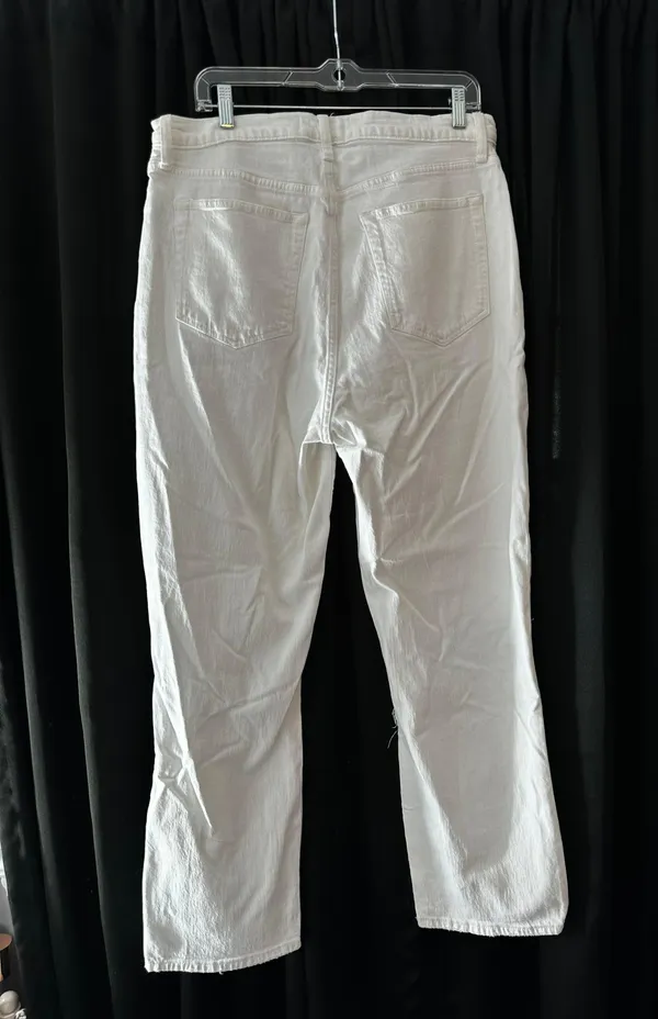 Abercrombie White Ankle Straight Ultra High Rise Jeans - Image 2