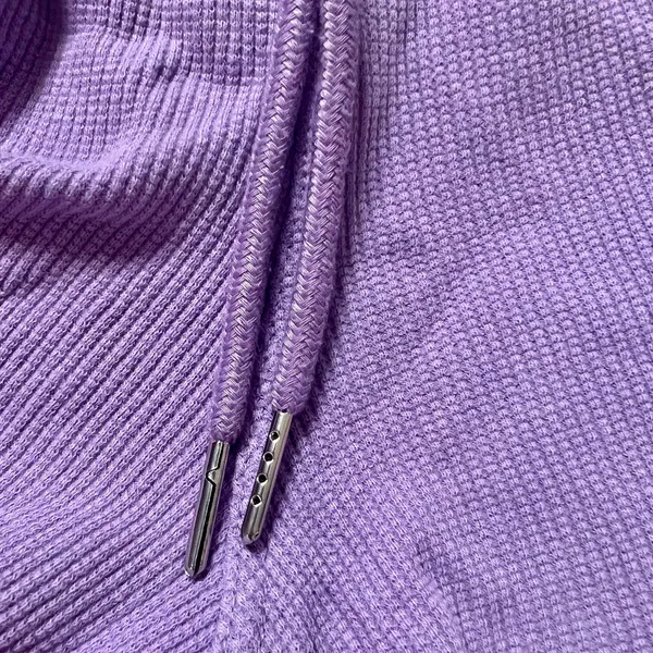 Boutique Purple Waffle Knit Shorts - Image 3