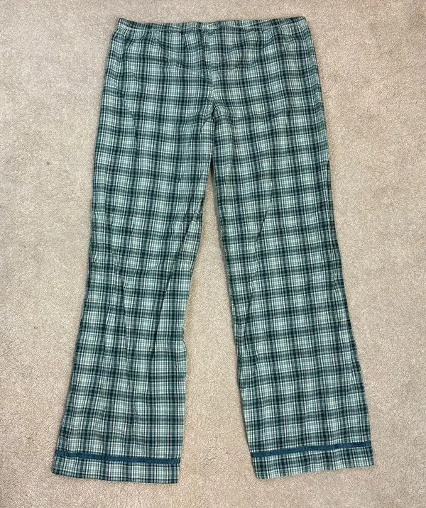 NFL Philadelphia Eagles Plaid Tie Waist Cotton Pajama Lounge Pants Size M - Image 2
