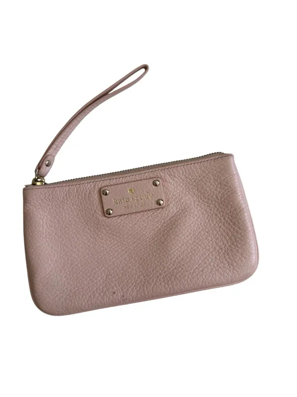 KATE SPADE Pink Pebble Leather Wristlet Clutch - Image 3