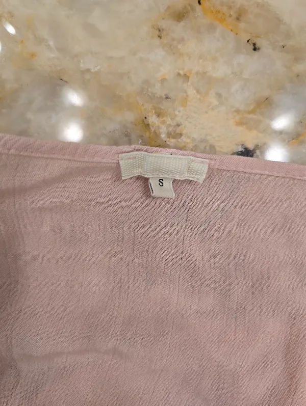 Brandy Melville Rare Europe ExclusiveTie Front Wide Sleeve Cardigan Light Pink S - Image 2