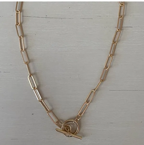 NWOT gold chain and toggle necklace - Image 2