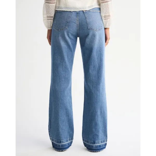 Abercrombie & Fitch Curve Love Low Rise Baggy Jean Size 36 Long - Image 3