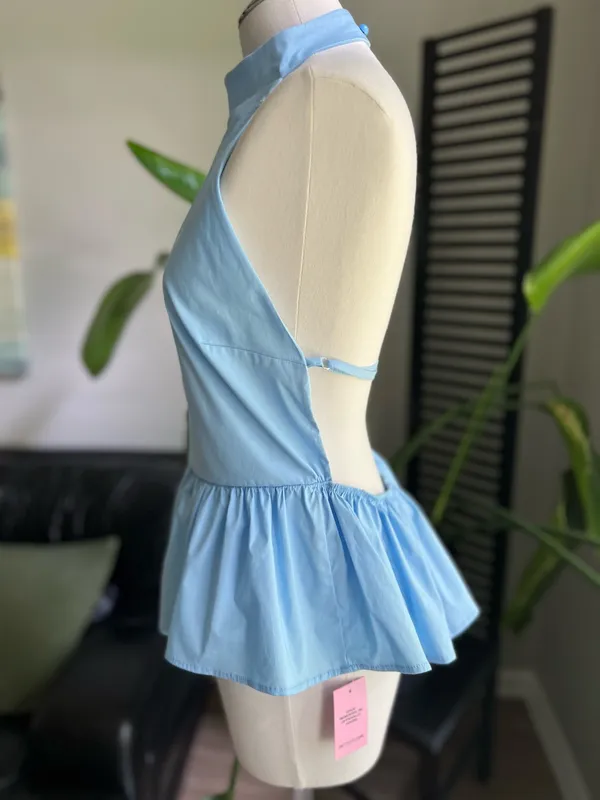 Pretty Little Thing Peplum Backless Top - Image 3