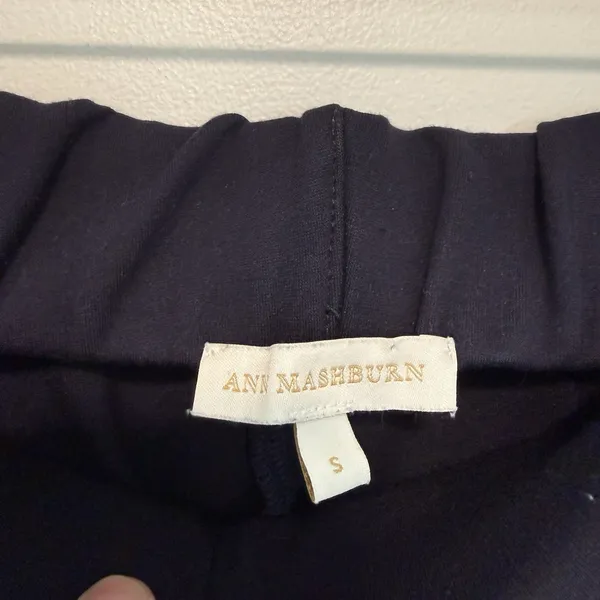 Ann Mashburn‎ Faye Flare Cropped Pant in Navy Ponte Knit Size Small - Image 5