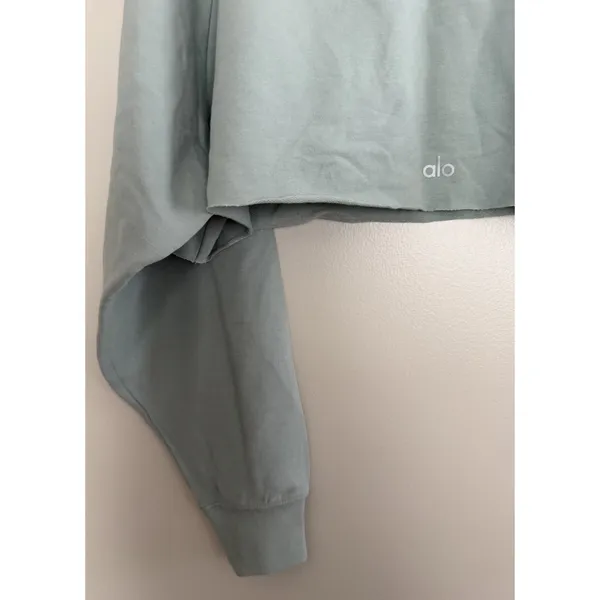Alo Yoga Double Take Pullover Sweatshirt Green Women's Size XS - Image 8