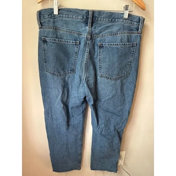 Old Navy Slouchy Straight Distressed Jeans Size 12 - Image 3