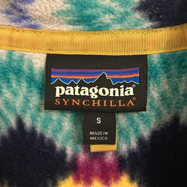 Patagonia Pullover Synchilla Snap T Blue Timber Twist Fleece Pullover Size Small - Image 13