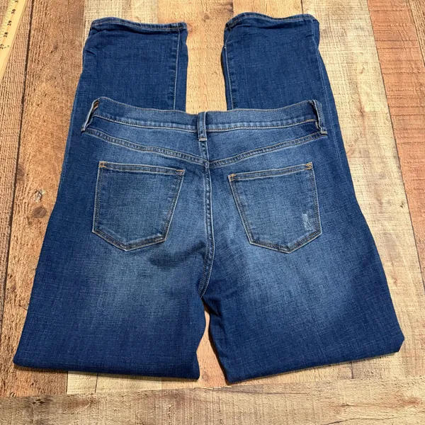 J. Crew Factory Wmns Medium Denim Straight Leg Jeans Sz 26 Stretch Closet Staple - Image 5