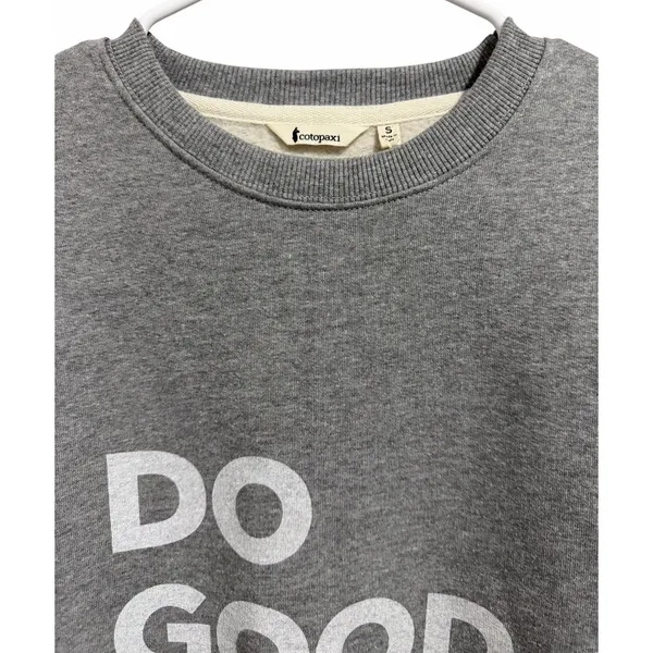 Cotopaxi "Do Good" Sweatshirt Pullover Fleece Heather Gray Women's Size‎ Small - Image 3